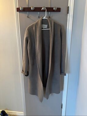 Pink Martini Taupe Open-Front Women's jacket oversized